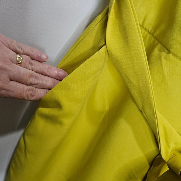 New York & Company XL Madie Ruffle Sleeveless Jumpsuit Chartreuse NEW - Picture 8 of 10